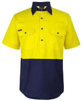 JB's HV CLOSE FRONT S/S 150G WORK SHIRT -  6HVCW